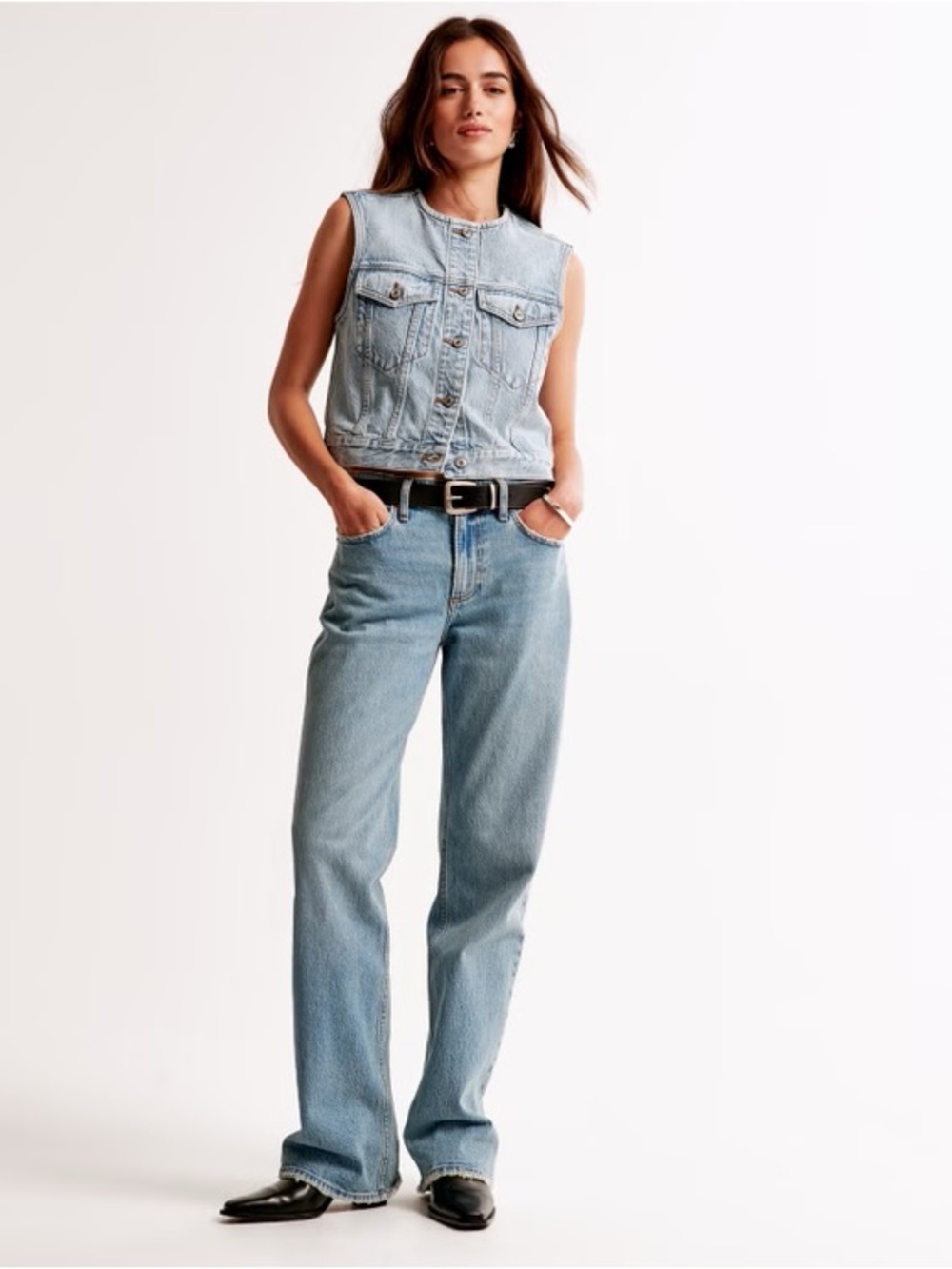 Abercrombie Low Rise Baggy Jean 24 Long